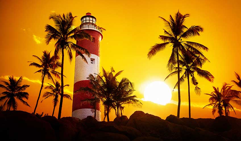 Lighthouse-At-Sunset-kerala