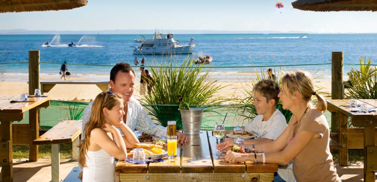 beachfront dining